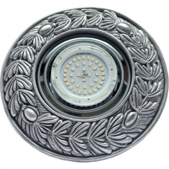 Накладка широкая гипсовая ECOLA FS53Z2EFT оливковый венок, черненое серебро