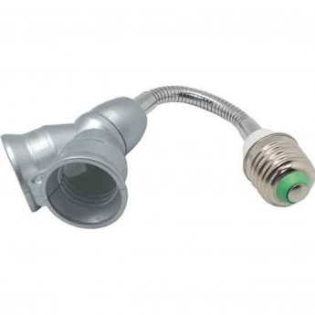 Переходник гибкий ECOLA BASE A7F27SEAY с цоколя E27 на 2хE27, 150мм, серебряный Переходник гибкий ECOLA BASE A7F27SEAY с цоколя E27 на 2хE27, 150мм, серебряный