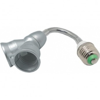 Переходник гибкий ECOLA BASE A7L27SEAY с цоколя E27 на 2хE27, 300мм, серебряный Переходник гибкий ECOLA BASE A7L27SEAY с цоколя E27 на 2хE27, 300мм, серебряный