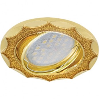 Светильник ECOLA MR16 DL36S GU5.3 встр. поворотный Звезда под стеклом Золотой блеск/Золото 26x84 Светильник ECOLA MR16 DL36S GU5.3 встр. поворотный Звезда под стеклом Золотой блеск/Золото 26x84