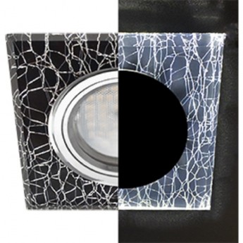 Светильник ECOLA MR16 LD1651 GU5.3 Glass Стекло с подсветкой Квадрат скошенный край Колотый лед на черном / Хром 25x90x90 (кd74) Светильник ECOLA MR16 LD1651 GU5.3 Glass Стекло с подсветкой Квадрат скошенный край Колотый лед на черном / Хром 25x90x90 (кd74)